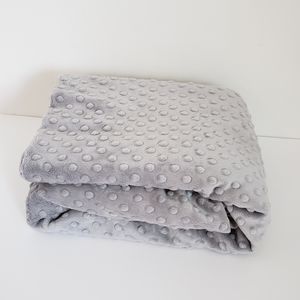 Grey Minky Dimple Dots Fabric By The Yard
